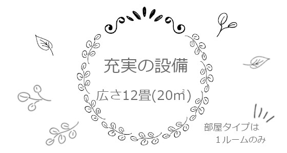 充実の間取り　１２畳20㎡